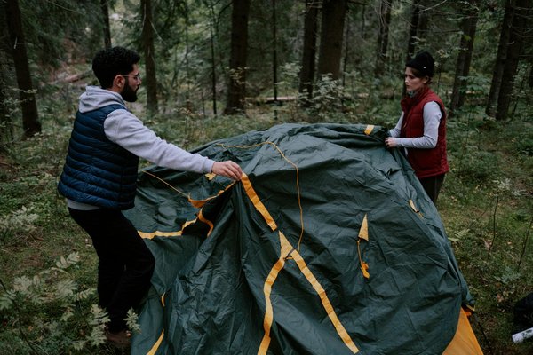 Quels sont les conseils pour un camping en région de forêt de conifères en hiver?